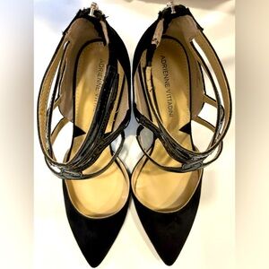 Adrienne Vittadini - ankle zip strap heels.